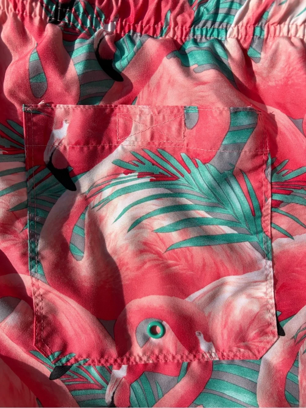 Old Navy Pink Flamingo Print swim Shorts large